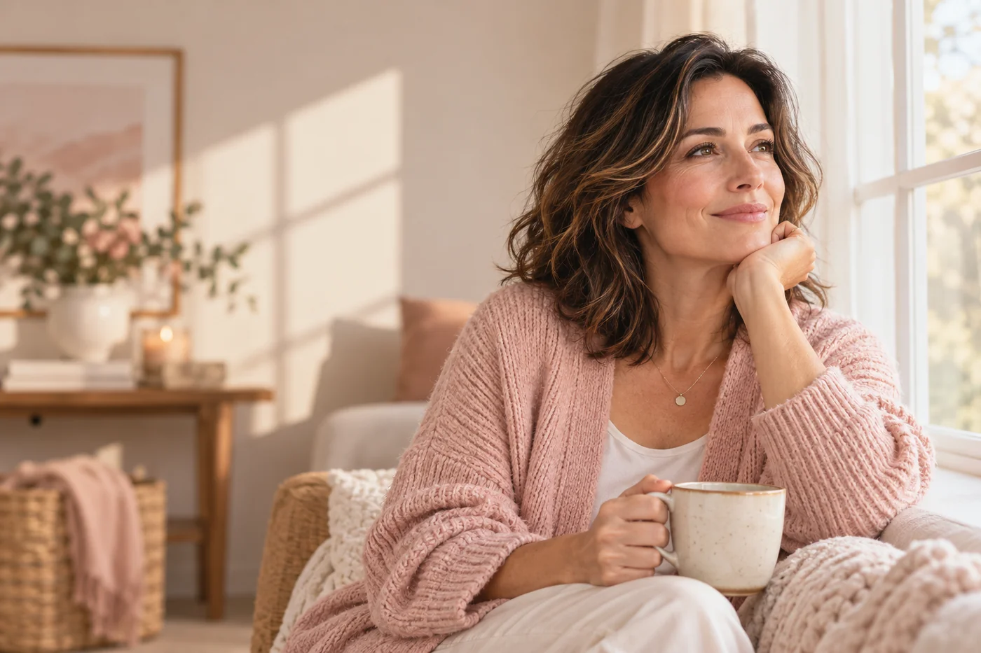 A woman at home, finally choosing herself